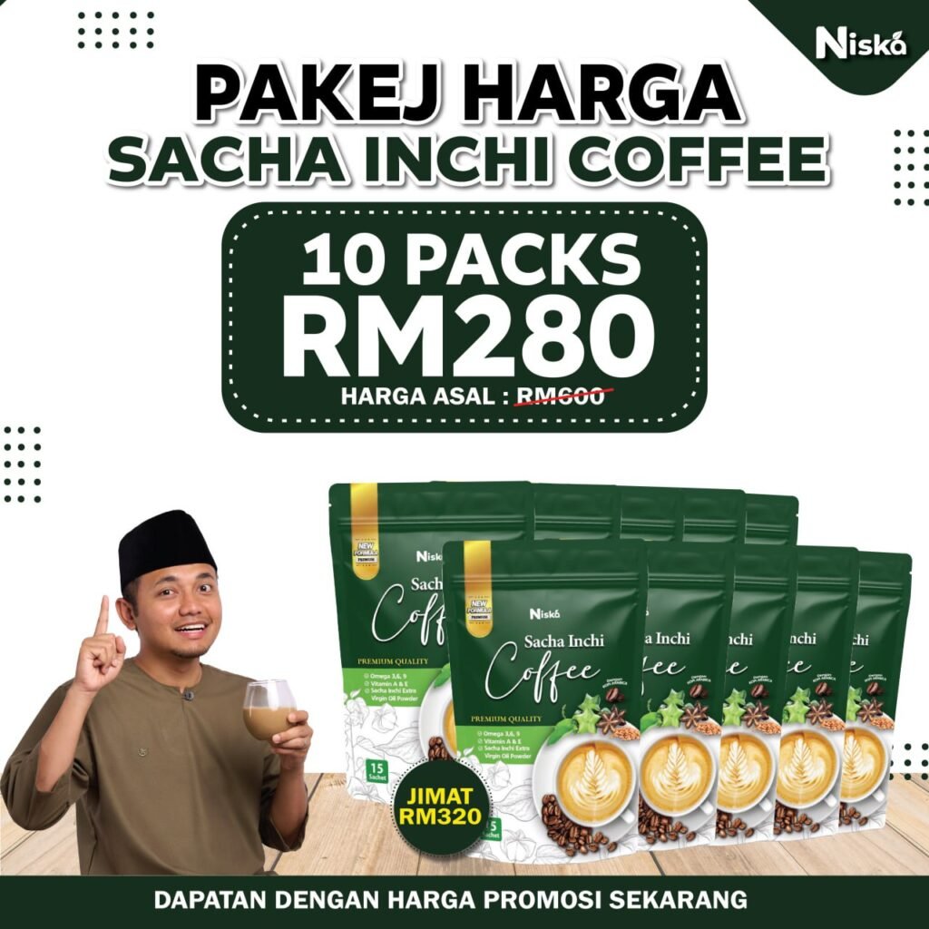 10 PACK KOPI SACHA INCHI NISKA