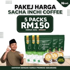 5 PACK KOPI SACHA INCHI NISKA